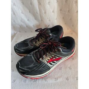 Brooks Super DNA Black & Red Running Shoes Size 8 Wide (2E)